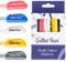 The Quilted Bear Chalk Fabric Markers for Sewing - Pen Style Fabric Markers for Sewing, Quilting & Crafts with Chalk Wheel Tip & 5 Colours Per Pack (Red, Blue, White, Silver & Yellow)
