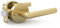 Mega Handles Türgriff-Set für Flur, Schrank und Badezimmer, wendbar, robustes Design, passend für alle gängigen Türgrößen, Schrauben im Lieferumfang enthalten, satiniertes Messing, 1 Stück