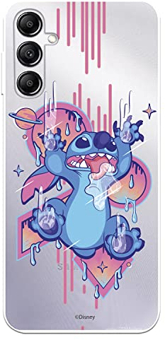 Schutzhülle für Samsung Galaxy A14 5G, offizielles Disney Stitch Graffiti, zum Schutz Ihres Handys, transparent, flexibel, mit offizieller Lizenz von Lilo & Stitch