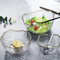 Soulnioi Glass Serving Bowls, 3Pcs Gold Edge Glass Salad Bowl, Hammered Round Mixing Bowl, Decorative Fruit Bowl, Dessert Bowl for Candy, Ice Cream, Hot or Cold Food