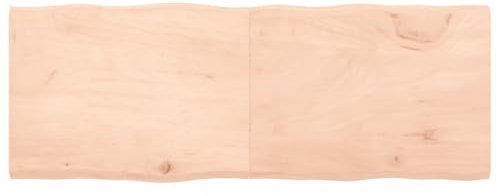 vidaXL Tischplatte, Holzplatte für Tisch Esstisch Couchtisch, Massivholzplatte Handgefertigt mit Baumkante, Ersatztischplatte Scharnierdesign, 160x60x(2-4) cm Massivholz Unbehandelt