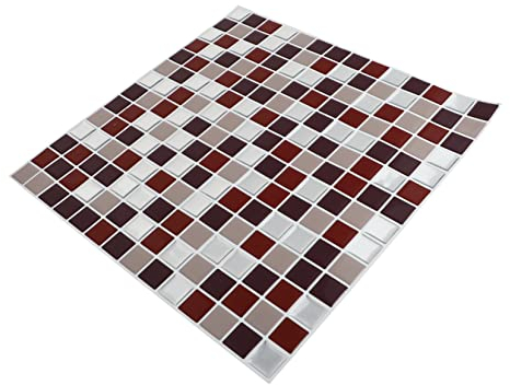 OSALADI 1 Blatt Mosaik-aufkleber Fliesen Zum Abziehen Und Aufkleben Für Die Dusche Küchenfliesenaufkleber Abziehen Und Aufkleben Spiegelfliesen Diy Rutschfest Pu-kleber 3d Glasbaustein