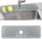 Bebester Silicone Sink Faucet Mat, Sink Splash Guard Sink Accessories Faucet Absorbent Mat for Kitchen, Bathroom, Silicone Tap Drip Tray Sink Protector (Grey)