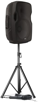 Bmi Enceinte Autonome Gemini AS 08 Togo - 500W - Active sur Batterie USB/Bluetooth/AUX/SD avec Microphone, SONORISATION DJ PA Pied