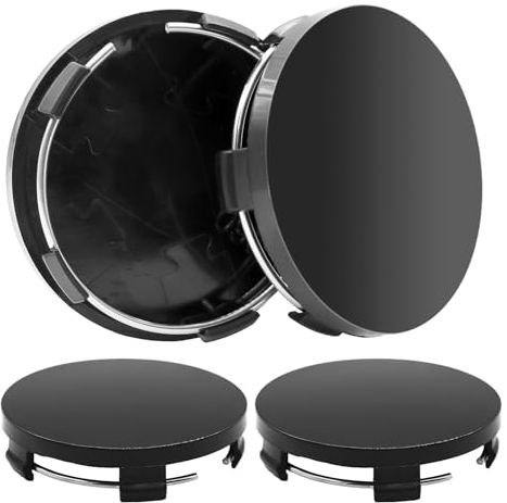 ZHIYUQL® 4 Stück Radnabenkappen Auto Radnabenabdeckung Universal Nabenkappen ABS Radnabendeckel Schwarz Felgendeckel für Radnaben Auto Zubehör (OD 60mm ID 56mm)