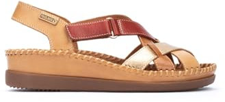 Pikolinos Keilsandalen in Leder CADAQUES für Frauen Farbe Almond