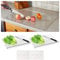 MUXHEL 2PCS Acrylic Chopping Board 42.5 x 32.5cm Clear Counter Edge Chopping Board 5mm Thick Clear Chopping Board Acrylic Cutting Board with Counter Lip for Kitchen Counter Cutting