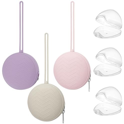 3 Porta Succhietto In Silicone, Porta Ciuccio Femmina, Portaciuccio Mam, Portaciuccio Silicone, Contenitore In Silicone Senza Bpa Per Bambini E Bambine Senza Bpa Facile Da Pulir