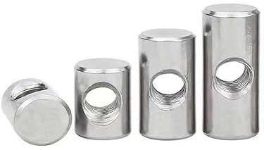 KXJSYL Tool 10 Stücke 304 Edelstahl Zylinderschrauben Zylinderstift Dübel Kreuzloch Hammer Eingebettete Mutter for Holzmöbel M4 M5 M6 (Size : M4x30 OD6)