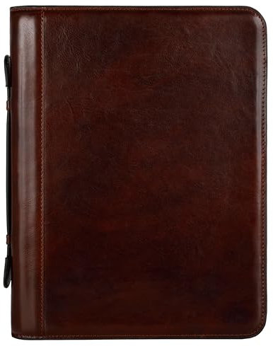 Time Resistance Portfolio in Pelle – Borsa Portadocumenti con Maniglia per il Trasporto – Custodia Formato Tablet