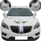 Décoration de voiture de qualité supérieure - Pour mariage - Décoration de voiture de mariage - Avec ventouses et ruban extra solides