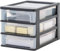 3 x 4 Litre Plastic Drawer Tower Storage Unit, Home Office, Desk Tidier