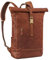STILORD 'Harriet' Vintage Rolltop Rucksack Leder mit Laptop-Fach 15,6-17 Zoll Fahrradrucksack Kurierrucksack für Damen und Herren aus weichem Leder, Farbe:cognac - braun