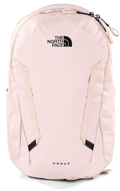 The North Face Women's Vault Everyday Laptop Backpack - Commuter Travel Bag, Water-Repellent, Spacious Main Compartment, Pink Salt, One Size