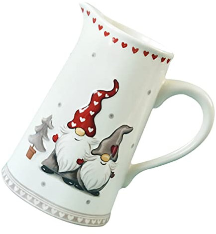 AUTSUPPL Théières de Noël de Noël Potcher Grande carafe à eau en céramique Poignée scellée Anti-fuite finition