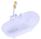 Alasum Bañera De Juguete para Muñecas con Rociador De Agua Bañera Blanca Sin Batería para Muñecas para Piscina