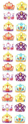 Vaguelly 18 Sätze Kronenhut selber machen bastel set für kindergeburtstags dekoration Bastelsets Prinzessinnenkronen für kleine Mädchen Bausatz Krone Tiara Bastelset Geburtstagskrone
