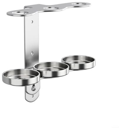 EpheyFIF Seifenspender aus Edelstahl zur Wandmontage, hochfunktionelles Design, poliertes Chrom-Finish, sichere Montage auf Glas, Fliesen, Marmor oder Granit (3 Löcher)