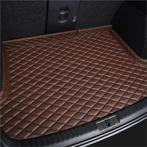 FUNFOB Bandeja Maletero Alfombrilla De Cuero Artificial Personalizada para Maletero De Coche para Mercedes W213 Clase E C207 C238 W211 W212 Alfombrilla Maletero(Café)