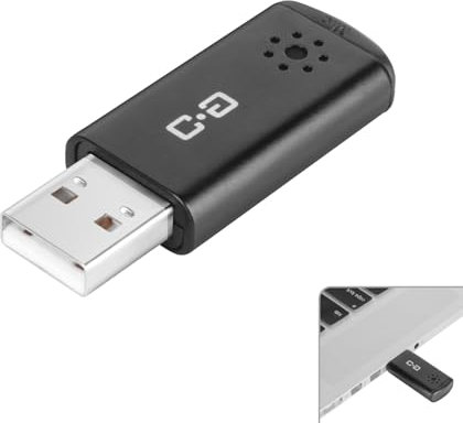 USB-Mikrofon für Laptop und Desktop-Computer, hohe Empfindlichkeit für klare Anrufe, Plug-and-Play, hohe Verstärkung, kabelloses, miniaturisiertes, tragbares Design, ideal für Arbeit und Studium
