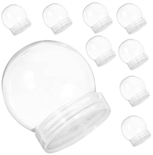 EXHUMKY Globo De Nieve Casero Transparente 150 Ml Plástico para Manualidades Bricolaje Hobby Ocio 24 Piezas