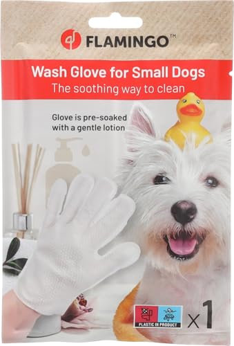 FLAMINGO Gant de Toilette pour Chien S Propy Imbibé – 1 pièce de 28ml – Nettoyage sans Eau – pour Petit Chien ou Chat | Jetable, Doux et Pratique