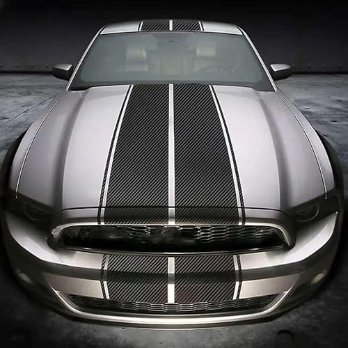 Auto Motorhaube Dach Schwanz Ganze Racing Sport Styling Streifen Linie Vinyl Aufkleber, für Ford Mustang Ecobosst Shelby GT T Rallye Motorhaube Vinyl