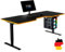 LeetDesk Pro Gaming Tisch in Schwarz Orange - Elektrisch Höhenverstellbarer Schreibtisch - Computertisch - Ergonomisch - Minimalistisch - 200x80 cm - Cockpit