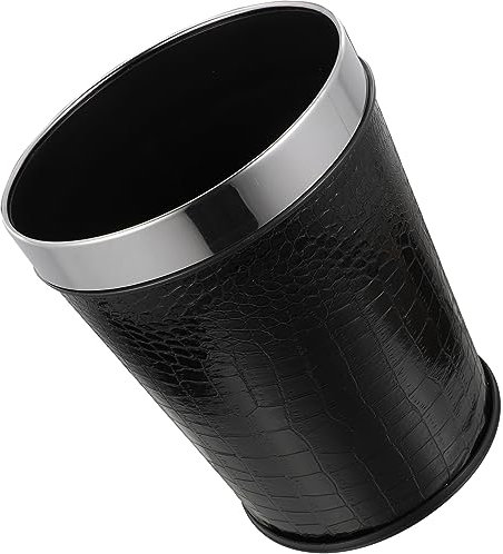 Cabilock Corbeille à Déchets Vintage Noir Crocodile Petite Poubelle Multifonctionnelle pour Salle de Bain Cuisine et Bureau Réutilisable et