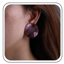 Cybche Vintage Acryl Große Runde Kreis Ohrringe Grün Acryl Geometrische Runde Ohrringe Bonbon Farbe Harz Scheibe Münze Hoop Anweisung Ohrstecker Ohrring Partei Prom Schmuck Für Frauen
