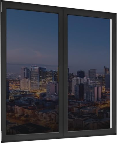 Fensterfolie Selbsthaftend Blickdicht 40 x 200 cm mit Uv-Schutz Und Hitzeschutz Blendschutz Fenster Tönungsfolie Anti UV Sonnenschutzfolie für Haus Geschäfte Büro, Grau