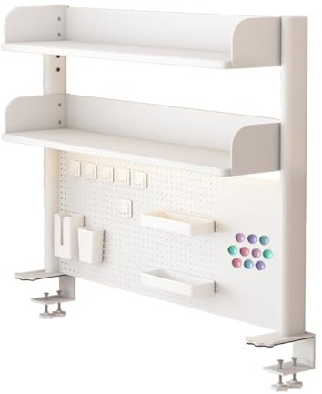 Schreibtisch-Organizer-Regal mit Stecktafel, Mehrzweck-Bücherregal für Heimbüro, Wohnheim oder Gaming-Setup,