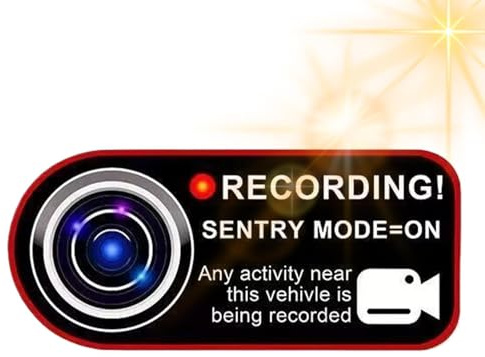 Adesivi di avvertimento per registrazione della fotocamera, adesivi per