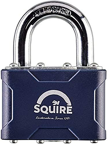 Henry Squire Stronglock Laminated Open Shackle 4 Pin Double Locking Padlock, 51 mm (Length)