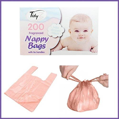 Nappy Bags Fragranced Nappy Bag with Tie Handles