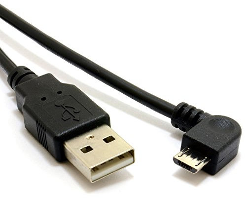 USB 2,0 Droit Angle Micro B Données & Chargement câble 24AWG 2 m Cordon [2 mètre/2m]