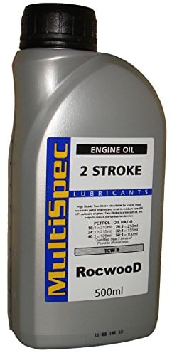 RocwooD Two 2 Stroke Engine Mineral Oil 500Ml Ideal For Chainsaw Strimmer Brushcutter Cut Off Saw High Grade Low Ash Lubricant Improves Performance
