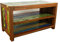 livasia Asiatisches Sideboard aus Massivholz – 90x45x50cm – Handgefertigt aus Teak Holz, Kommode aus recycelten Fischerbooten, Robust und Zeitlos, Shabby Look (Bunt)