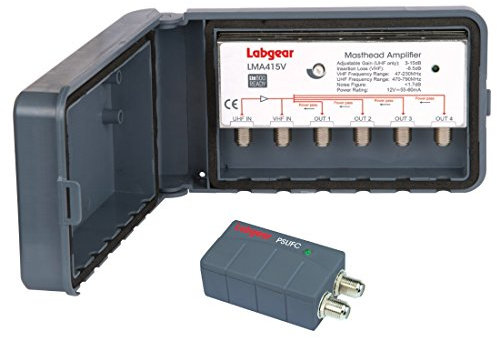 Labgear KIT415V-LTE Masthead 4-way Amplifier With Power Supply
