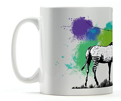 1art1 Banksy Zebra Streifen Waschtag Foto-Tasse Kaffeetasse 9x8 cm