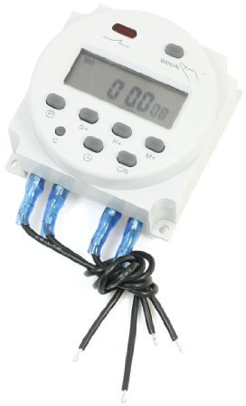 SOURCING MAP Interruptor de Tiempo AC/DC de 12V - Temporizador Programable de Pantalla de LCD Digital - CN101A