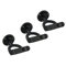 TIGER Gst42-3-Bk Confezione da 3 Supporti a Parete per Chitarra