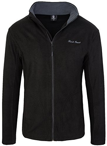 Rock Creek Herren Fleecejacke Sweatjacke Herrenjacke Übergangsjacke H-139 [Black S]