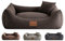 Leo4dog. Sofa Sun. 6 Größen, 4 Farben. Hundebett, Hundekissen, Hundesofa,Hundekorb. (100x80, Braun)