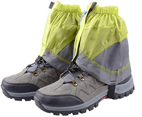 TRIWONDER Unisex wasserdichte Gamaschen, Leicht Trail Gaiters, Niedrig Gaiter für Wandern, Klettern, Jagd (1 Paar) (grün & grau)