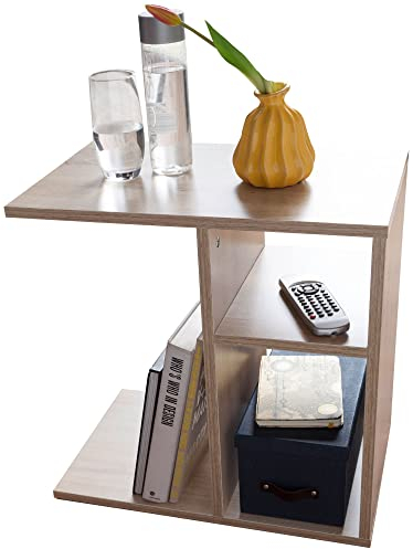 FineBuy Beistelltisch 50x50x30 cm Holz Design Anstelltisch Sofa, Couchtisch klein modern, Kleiner Wohnzimmertisch eckig, Sofatisch Ablagetisch hoch, Schmaler Tisch Wohnzimmer