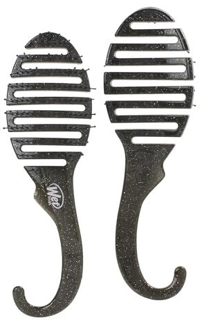 Wet Brush Shower Detangler Brush - Black Glitter By For Unisex - 1 Pc Hair Brush