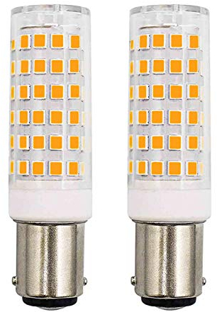 TRIJZHOU Lot de 2 B15d LED Ampoules Équivalente 50W 60W Blanc Chaud 6W Lntensité B15 Base Machine à Coudre Appareil Lampes 570lm 220V 230V 3000K