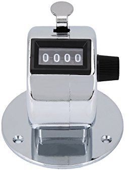 VGEBY Handzähler Zähler, Hand Tally Metall Zähler Klicker Counter Mini 4-stellige Nummer Klicker Schrittzähler für Golf Sportspiele Marketing