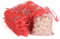 G2PLUS 7x9 cm Organzasäckchen - Rot Deko Geschenk Tayl für Kordelzug mit Schneeflocke Organzasäckchen - Weihnachtlichen 100 Stück Organzabeutel